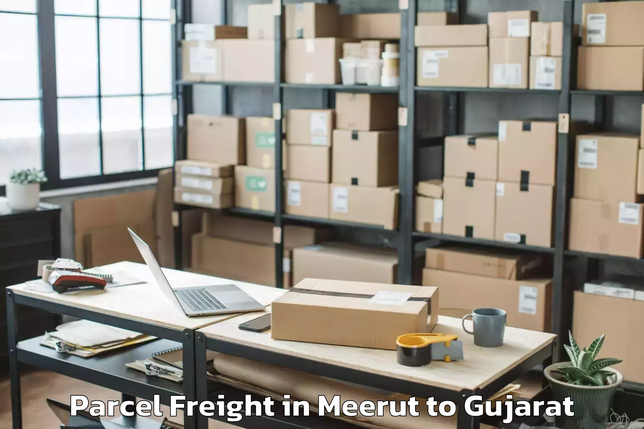 Easy Meerut to Limkheda Parcel Freight Booking